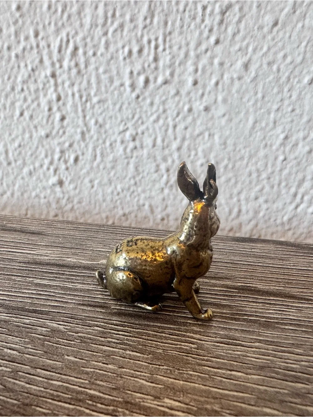 Vintage Brass Bunny Trinket Set